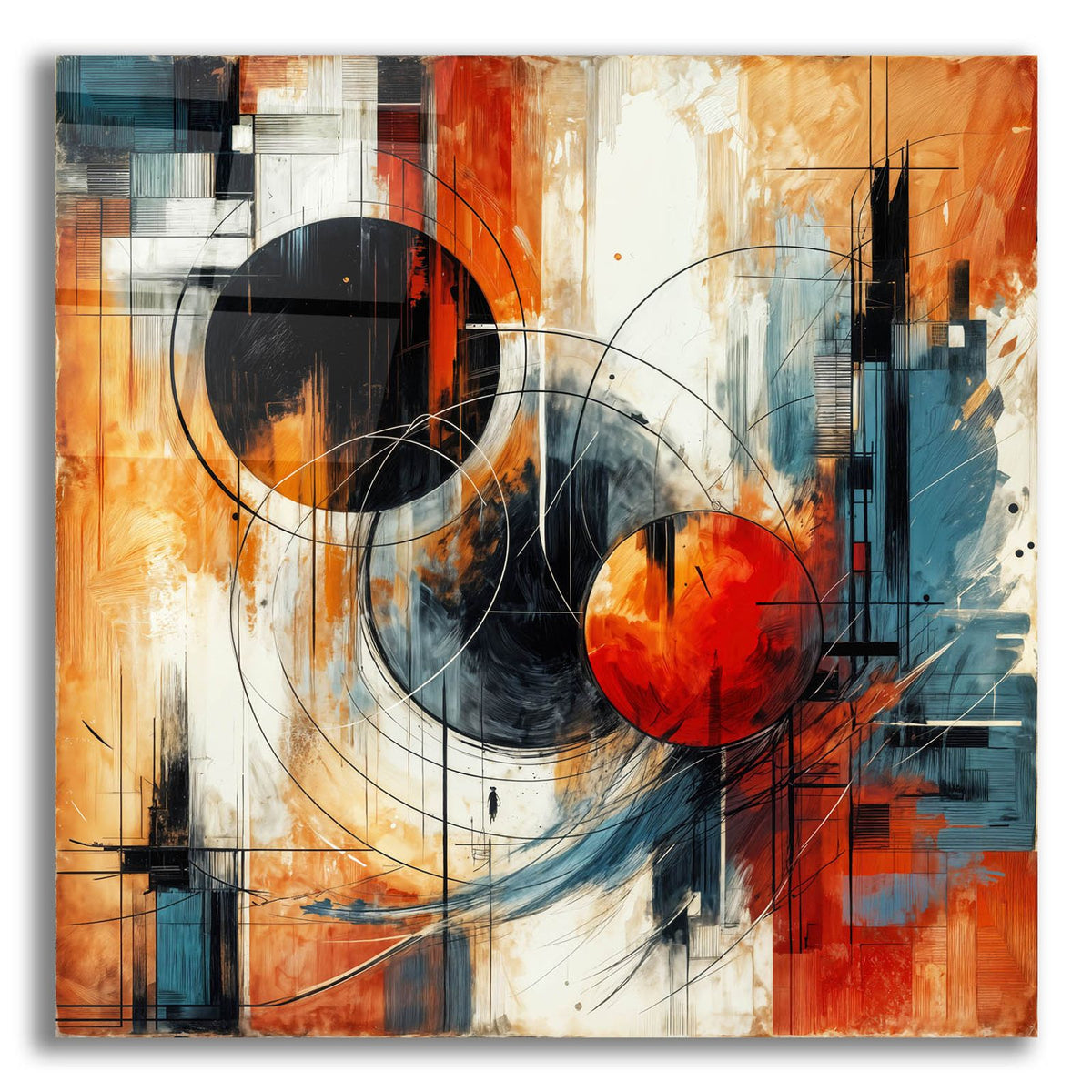 Circles Abstract 6 by Rey Klimt acrylic glass wall art