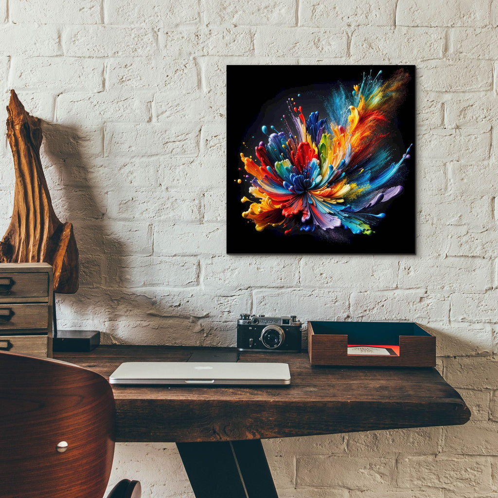 Color Burst 2 by Rey Klimt - 12x12 acrylic wall art in a room