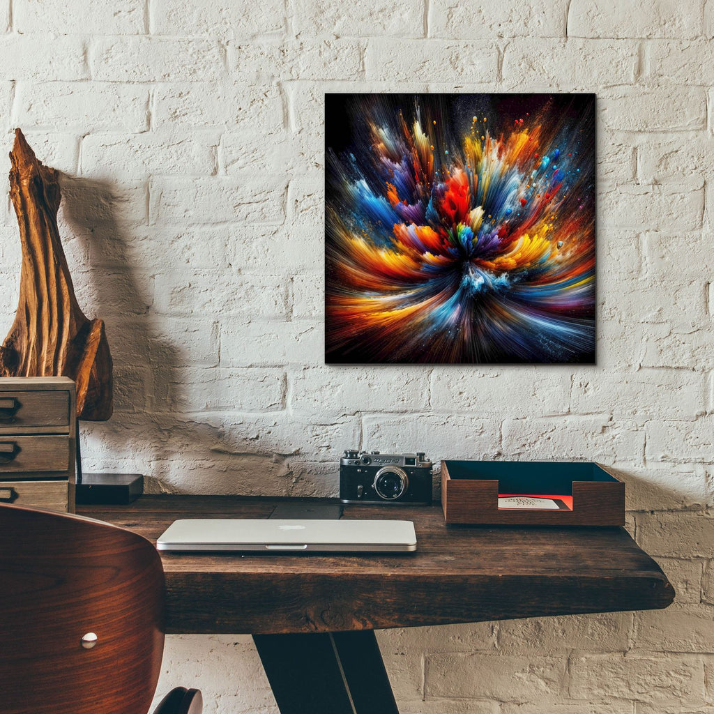 Color Burst 4 by Rey Klimt - 12x12 acrylic wall art in a room