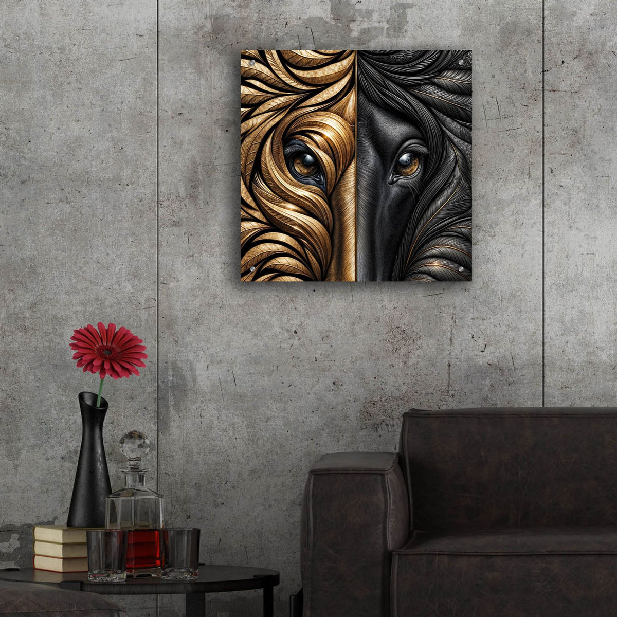 Eyebstract 1 by Rey Klimt - 24x24 acrylic wall art in a room