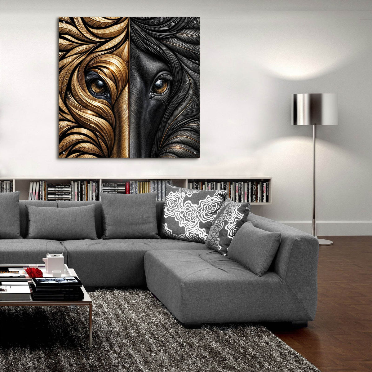 Eyebstract 1 by Rey Klimt - 36x36 acrylic wall art in a room