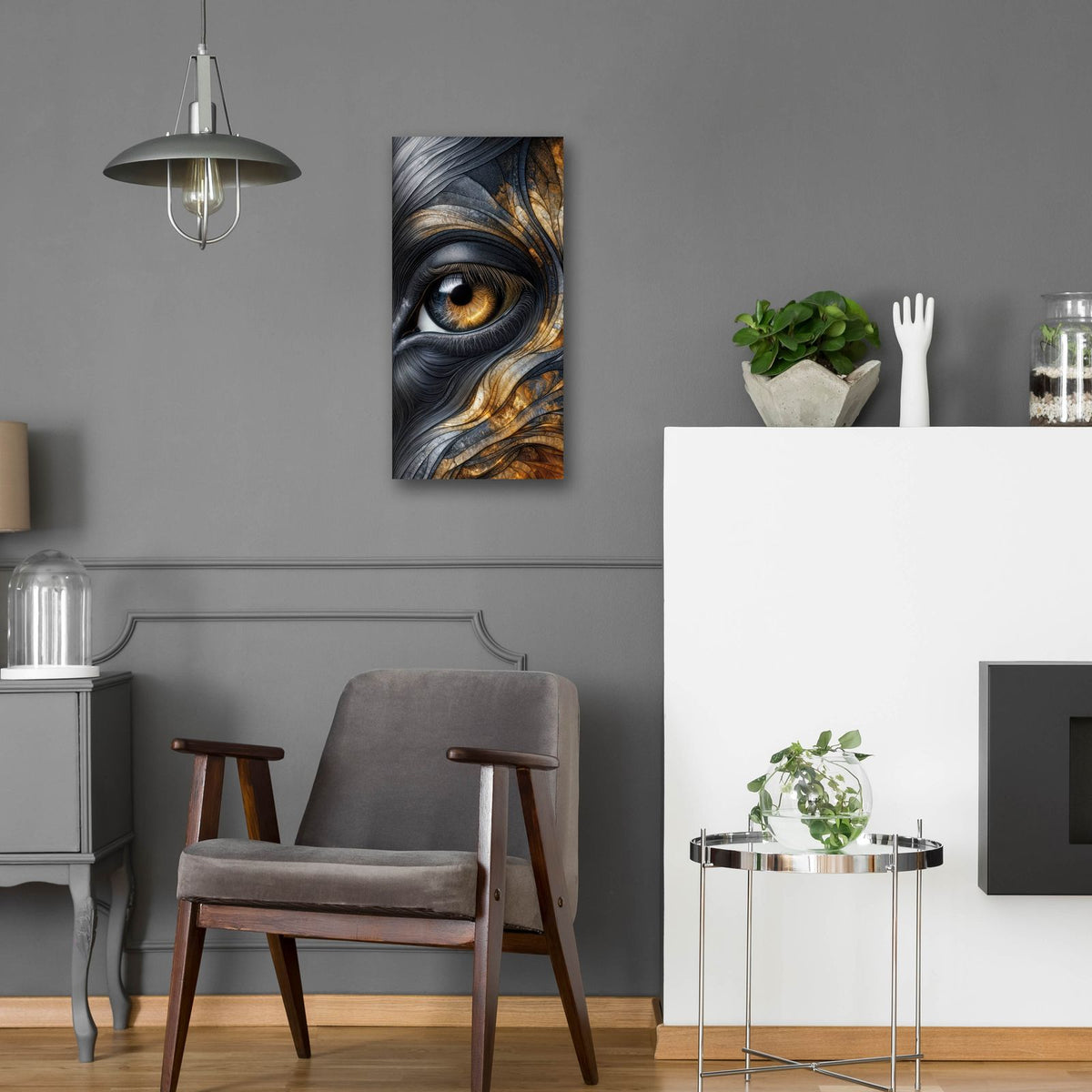 Eyebstract 10 by Rey Klimt - 12x24 acrylic wall art in a room