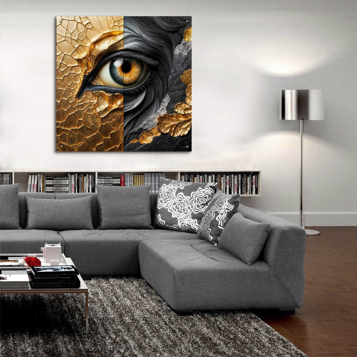 Eyebstract 2 by Rey Klimt - 36x36 acrylic wall art in a room