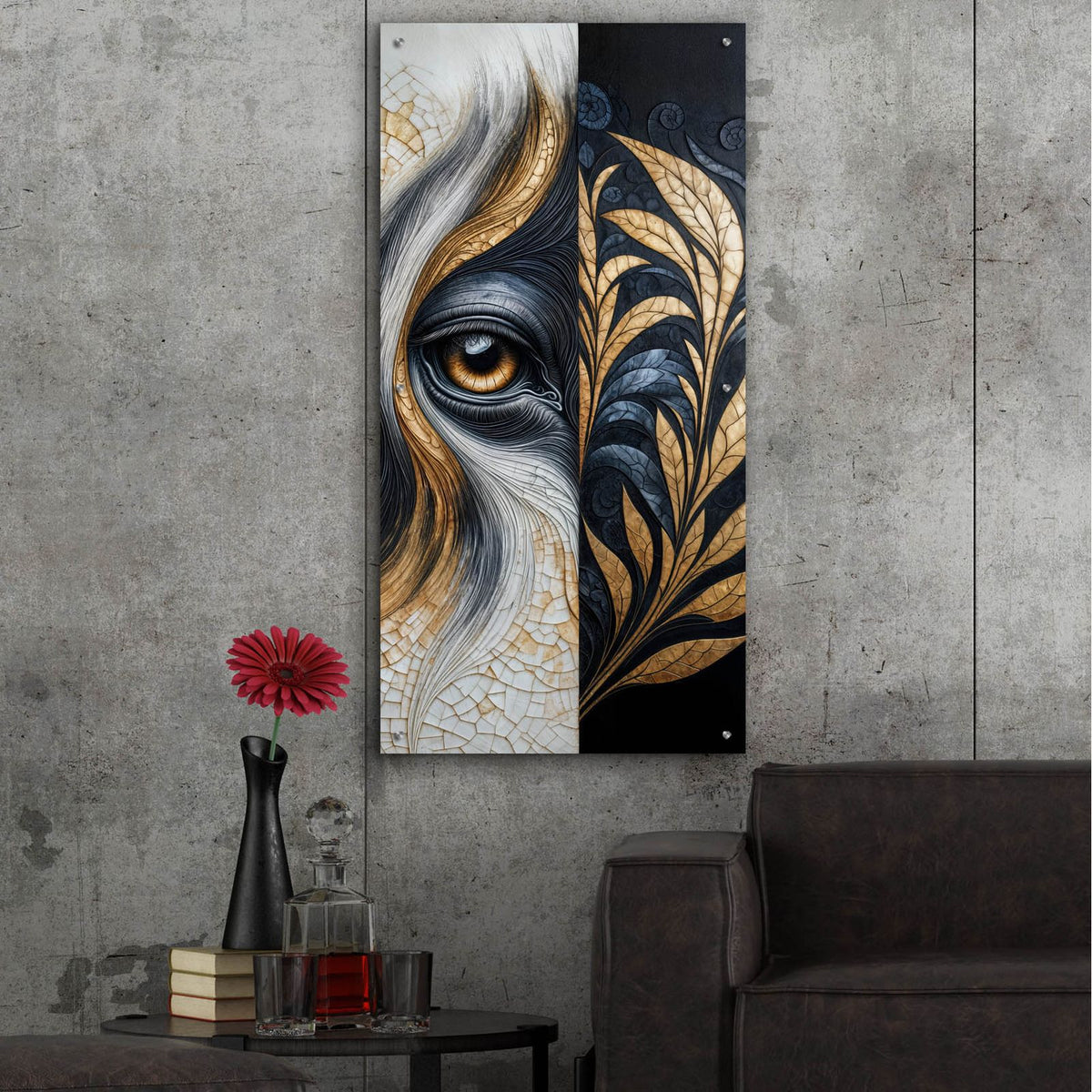 Eyebstract 4 by Rey Klimt - 24x48 acrylic wall art in a room