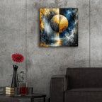 Golden Circle Abstract 10 by Rey Klimt - 24x24 acrylic wall art in a room