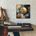 Golden Circle Abstract 5 by Rey Klimt - 12x12 acrylic wall art in a room