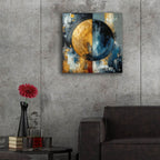 Golden Circle Abstract 6 by Rey Klimt - 24x24 acrylic wall art in a room