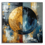 Golden Circle Abstract 6 by Rey Klimt acrylic glass wall art