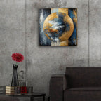 Golden Circle Abstract 8 by Rey Klimt - 24x24 acrylic wall art in a room