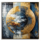 Golden Circle Abstract 8 by Rey Klimt acrylic glass wall art