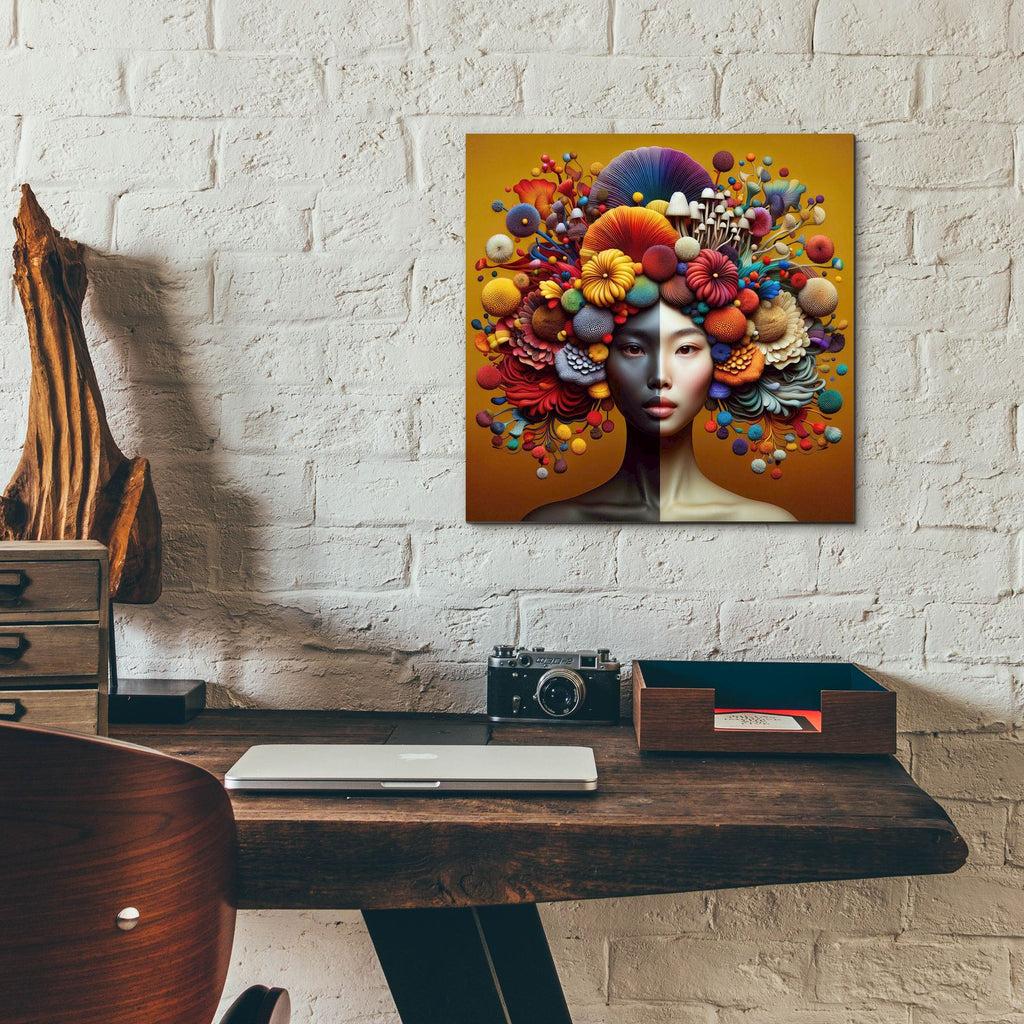 Hair Day by Rey Klimt - 12x12 acrylic wall art in a room