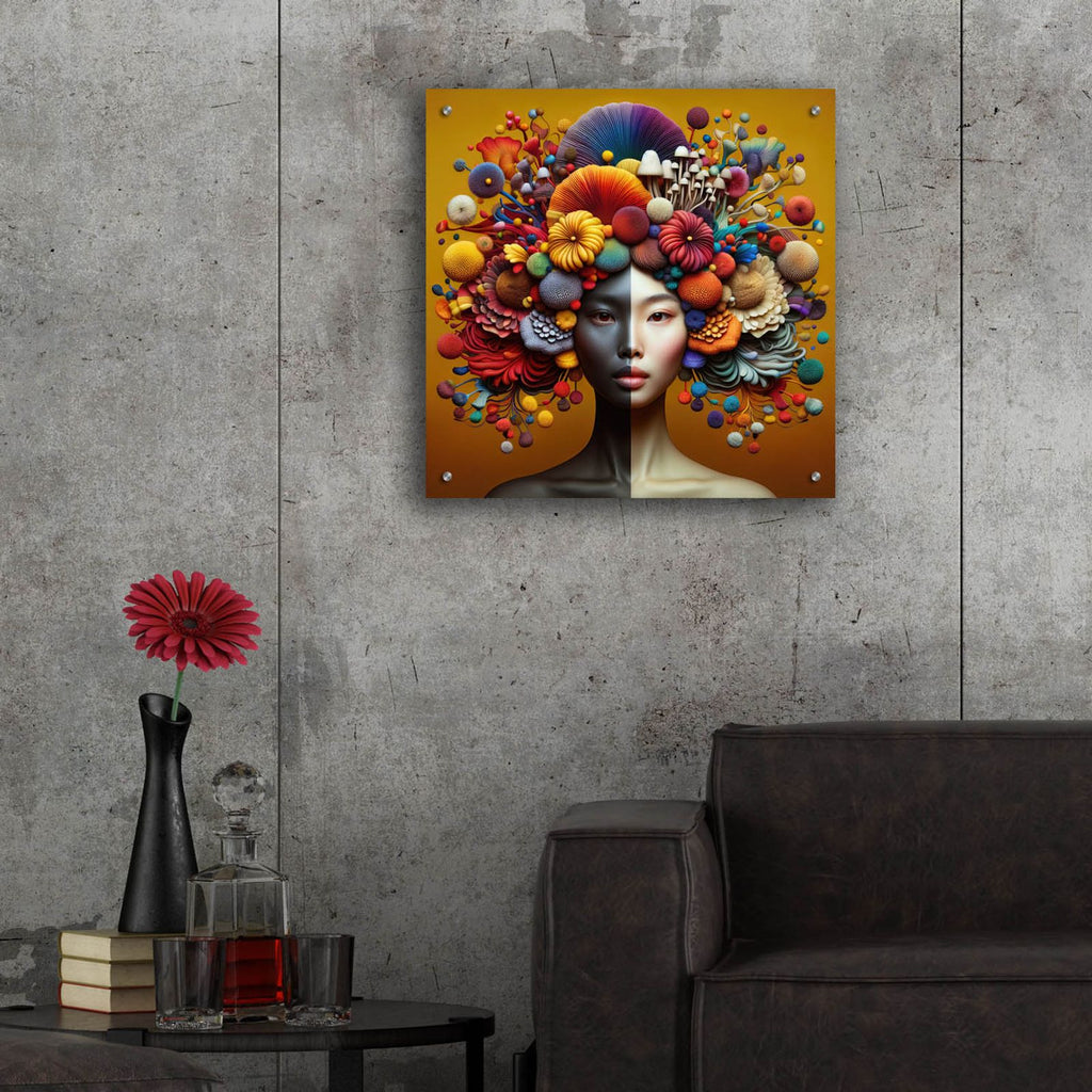 Hair Day by Rey Klimt - 24x24 acrylic wall art in a room