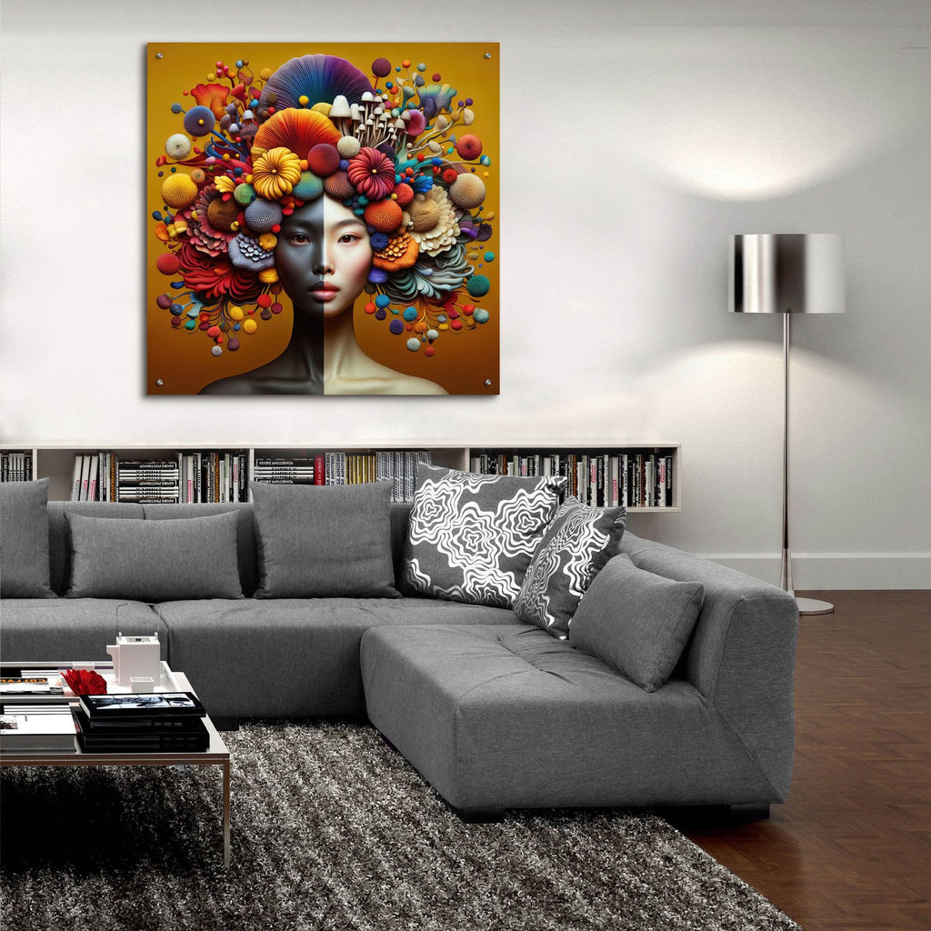 Hair Day by Rey Klimt - 36x36 acrylic wall art in a room