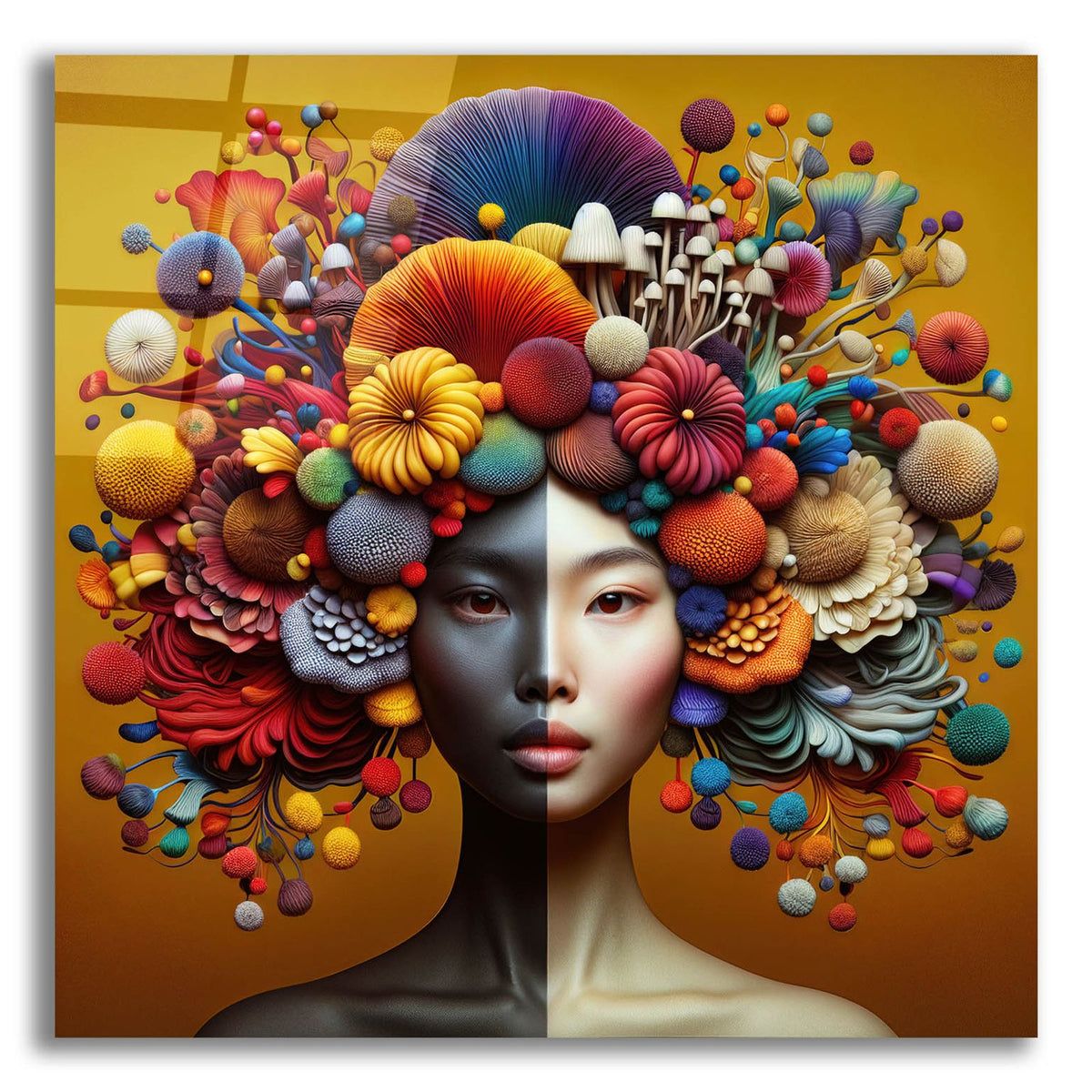 Hair Day by Rey Klimt acrylic glass wall art