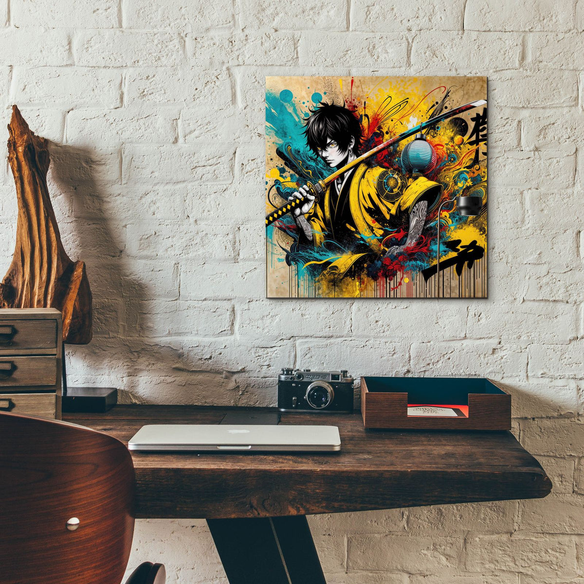 Katana Warrior 1 by Rey Klimt - 12x12 acrylic wall art in a room