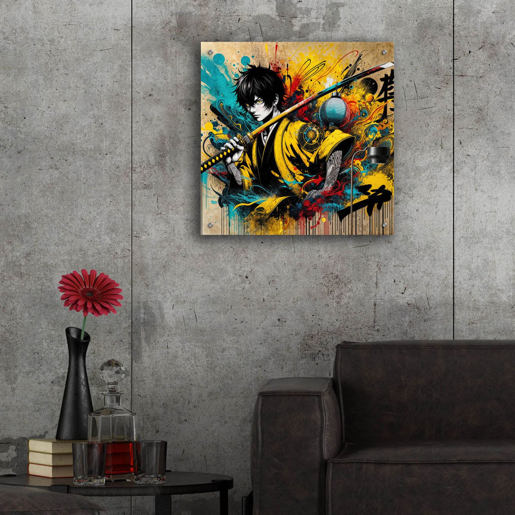 Katana Warrior 1 by Rey Klimt - 24x24 acrylic wall art in a room