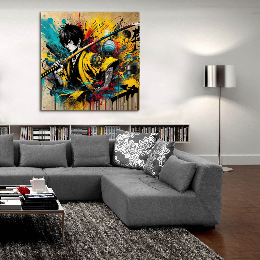 Katana Warrior 1 by Rey Klimt - 36x36 acrylic wall art in a room
