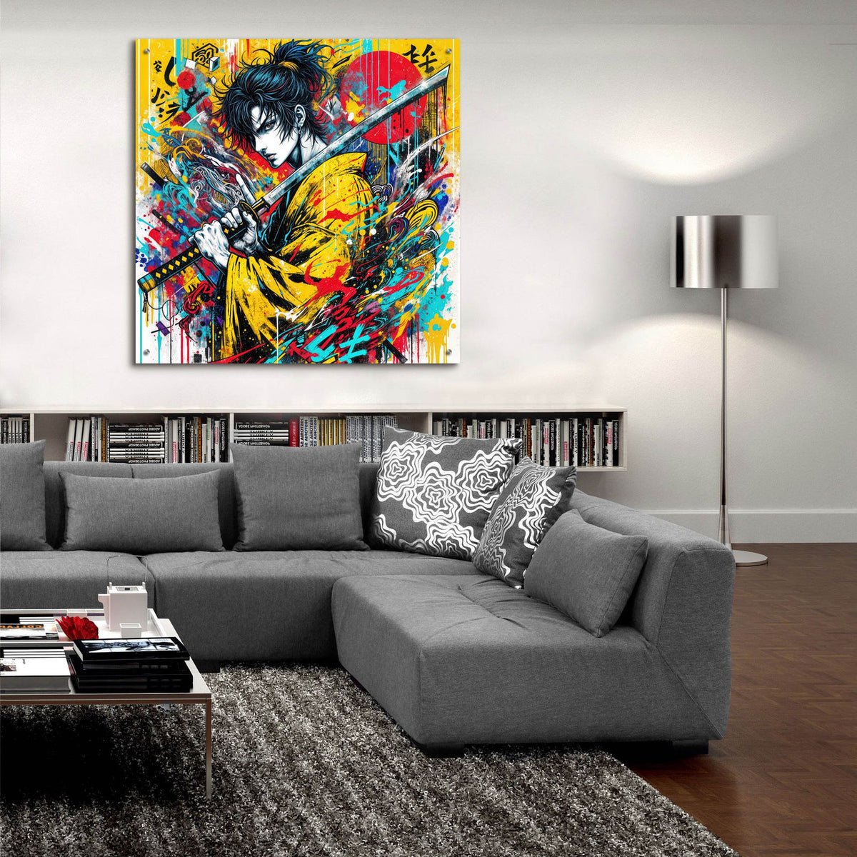 Katana Warrior 3 by Rey Klimt - 36x36 acrylic wall art in a room