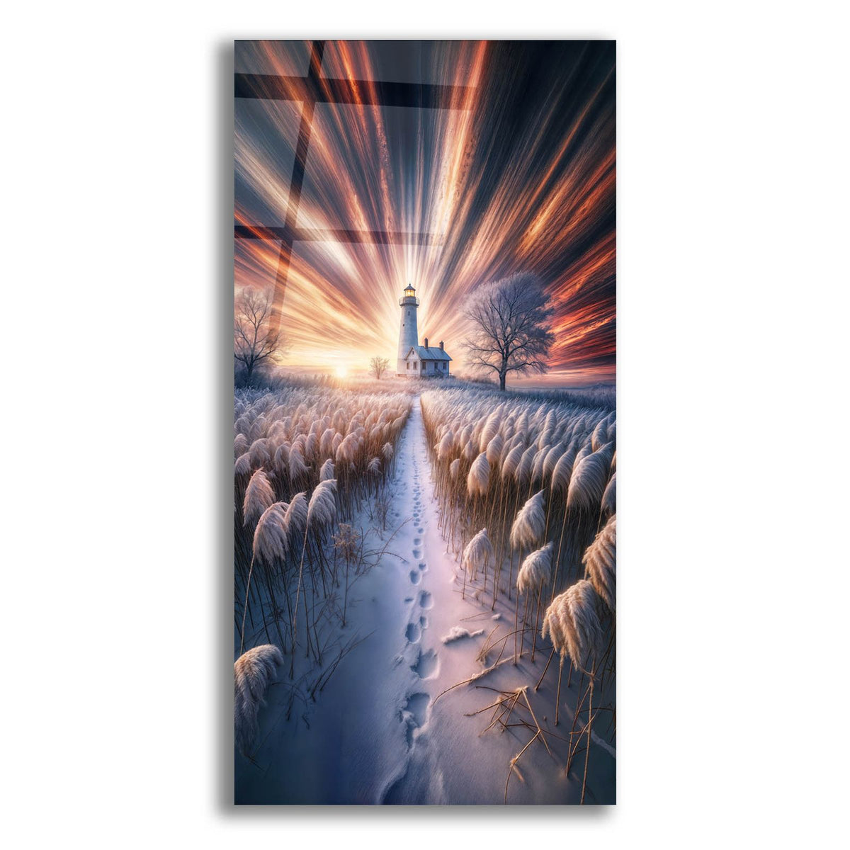 Lighthouse Sunrise 2 by Rey Klimt acrylic glass wall art