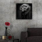 Lion Thoughts 2 by Rey Klimt - 24x24 acrylic wall art in a room