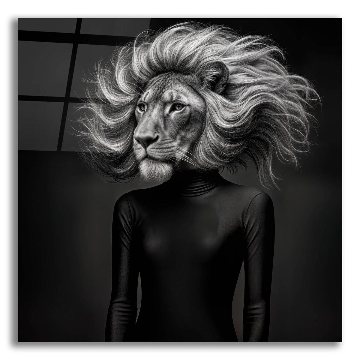 Lion Thoughts 2 by Rey Klimt acrylic glass wall art
