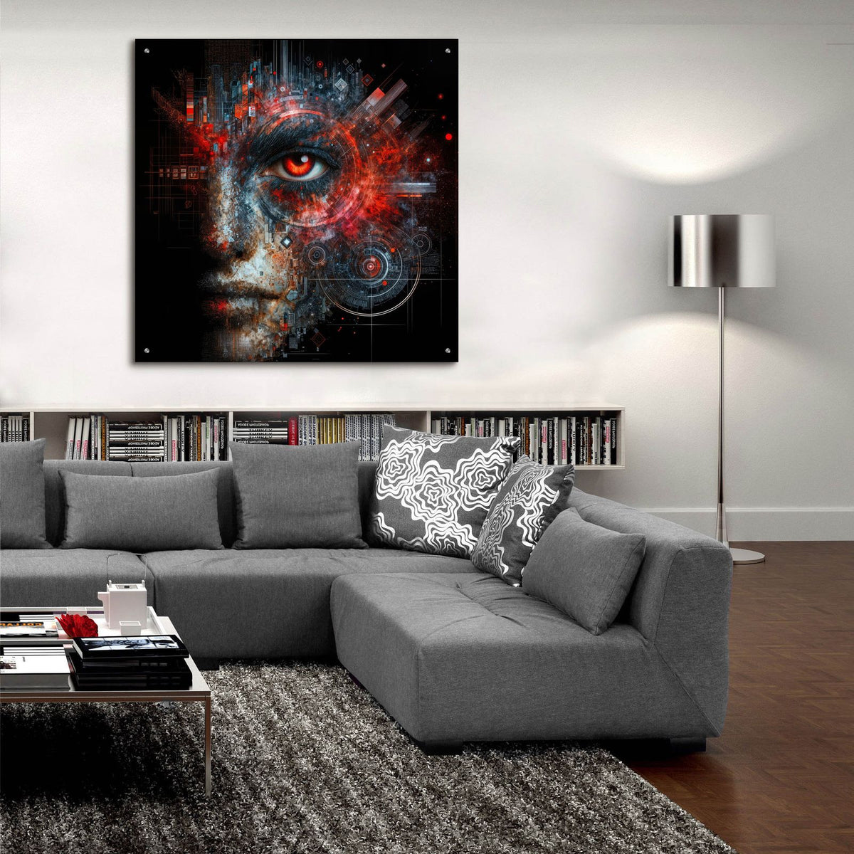 Looking At You 4 by Rey Klimt - 36x36 acrylic wall art in a room