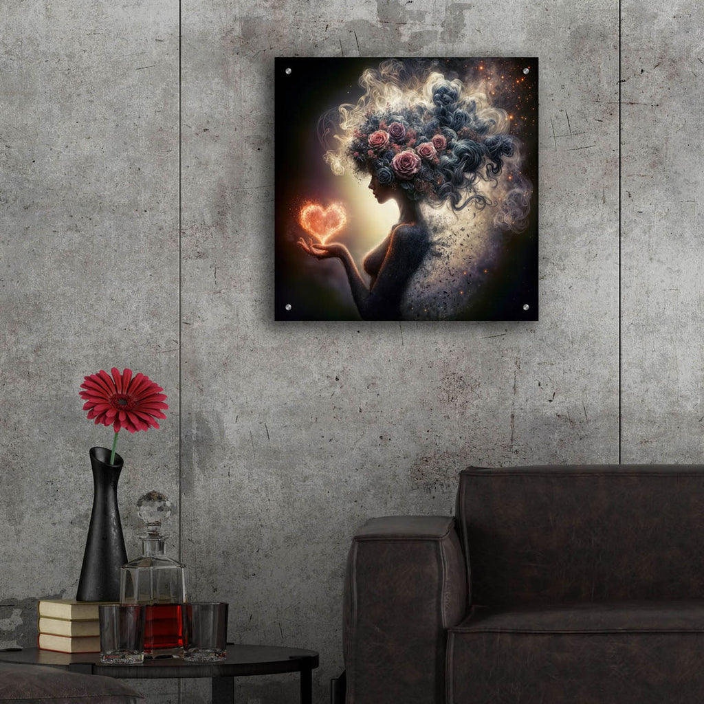 Love And Roses 5 by Rey Klimt - 24x24 acrylic wall art in a room