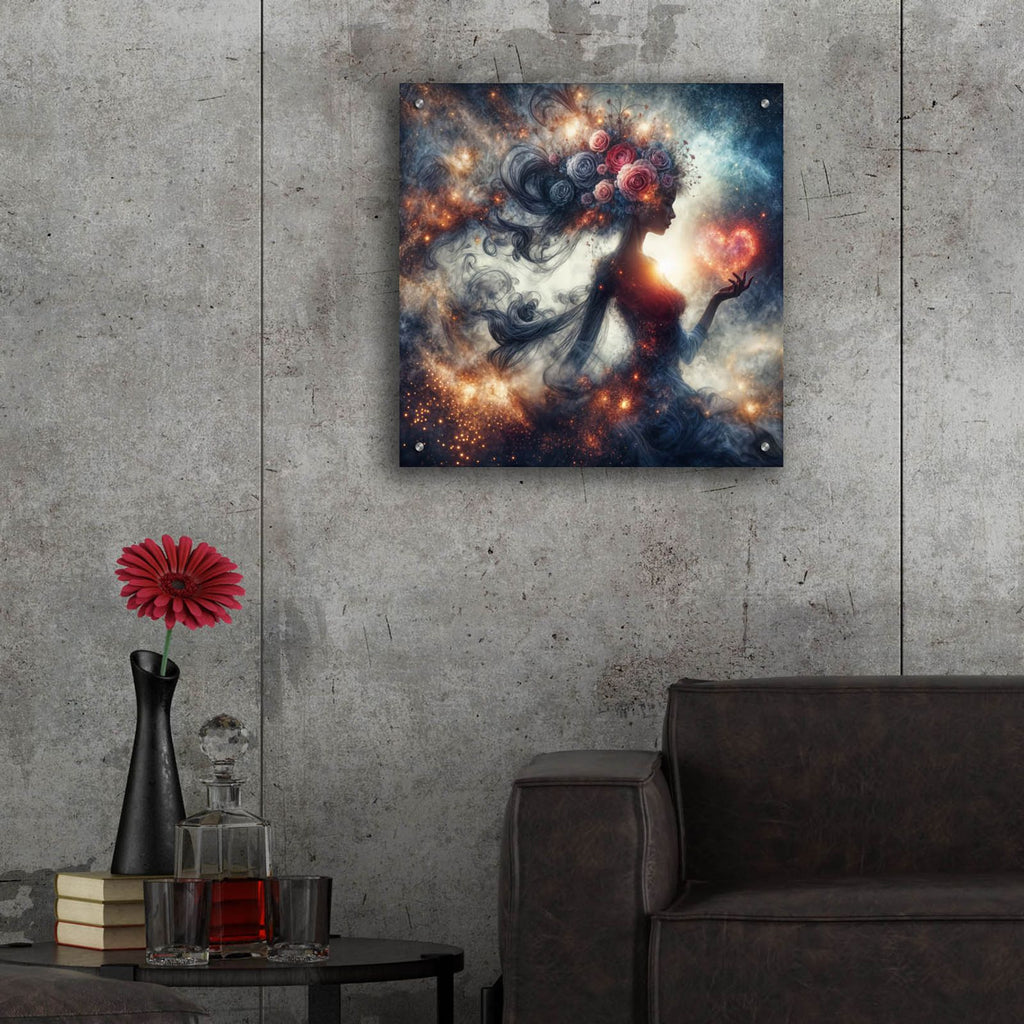Love And Roses 6 by Rey Klimt - 24x24 acrylic wall art in a room