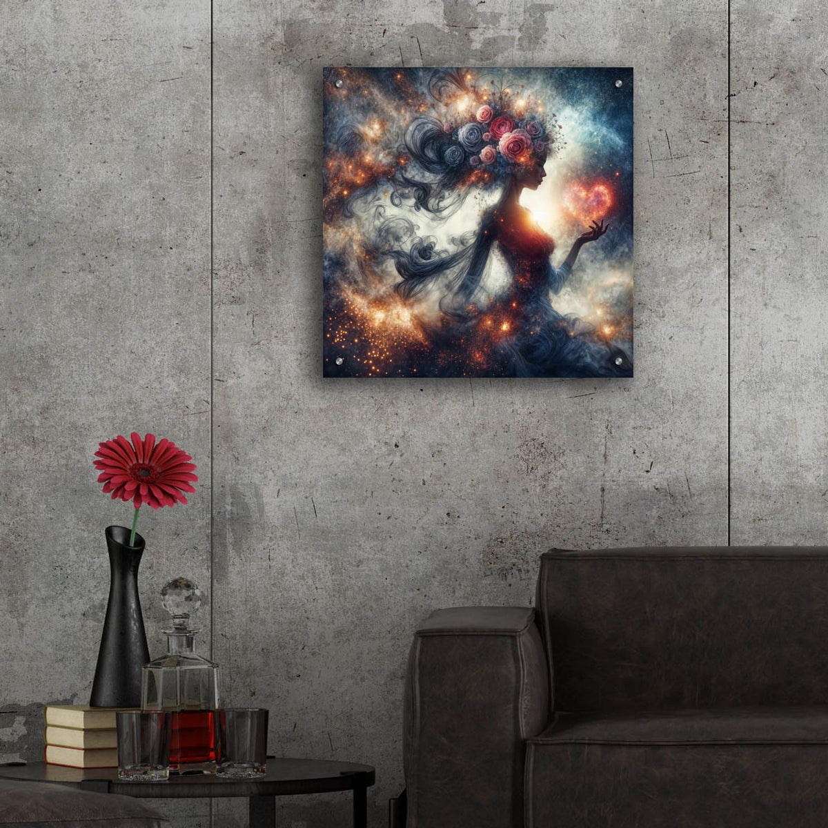 Love And Roses 6 by Rey Klimt - 24x24 acrylic wall art in a room