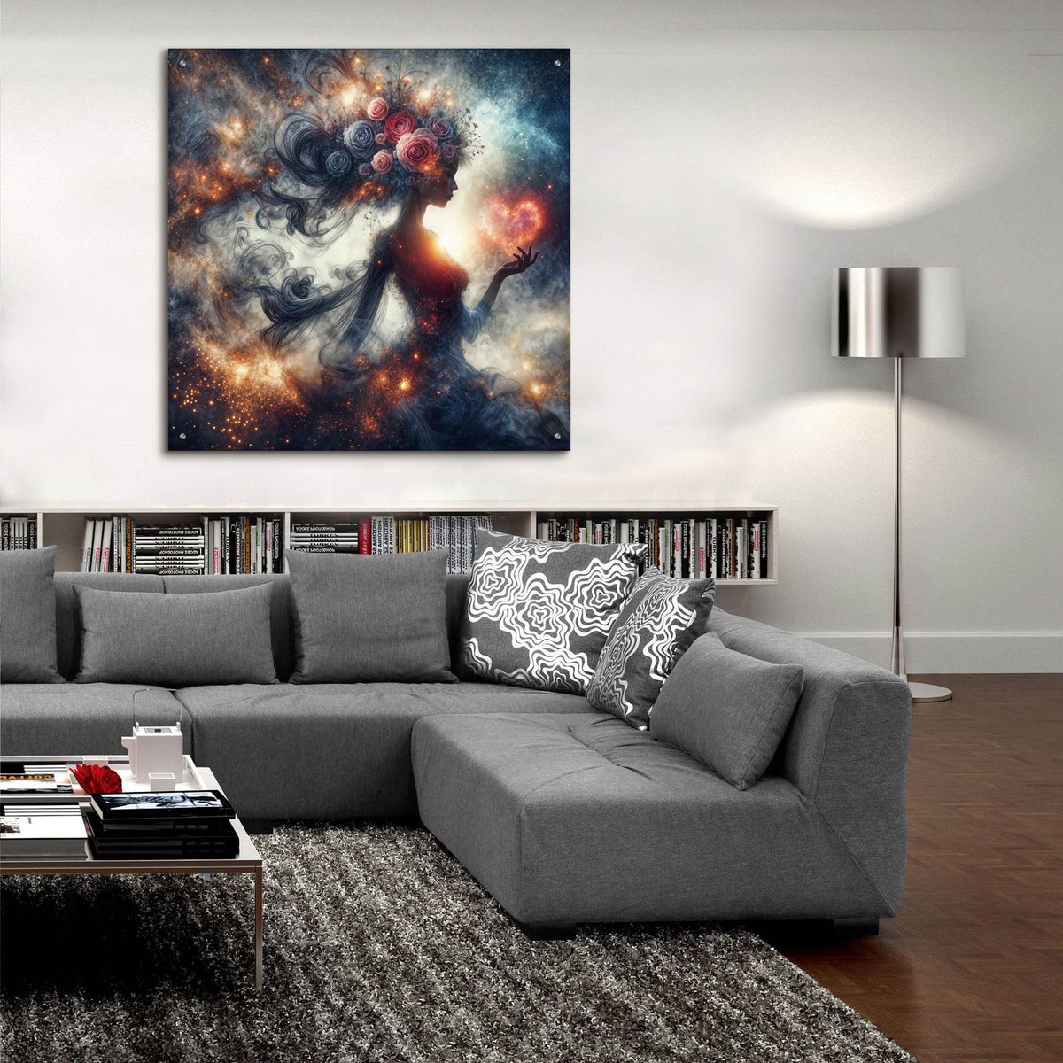 Love And Roses 6 by Rey Klimt - 36x36 acrylic wall art in a room