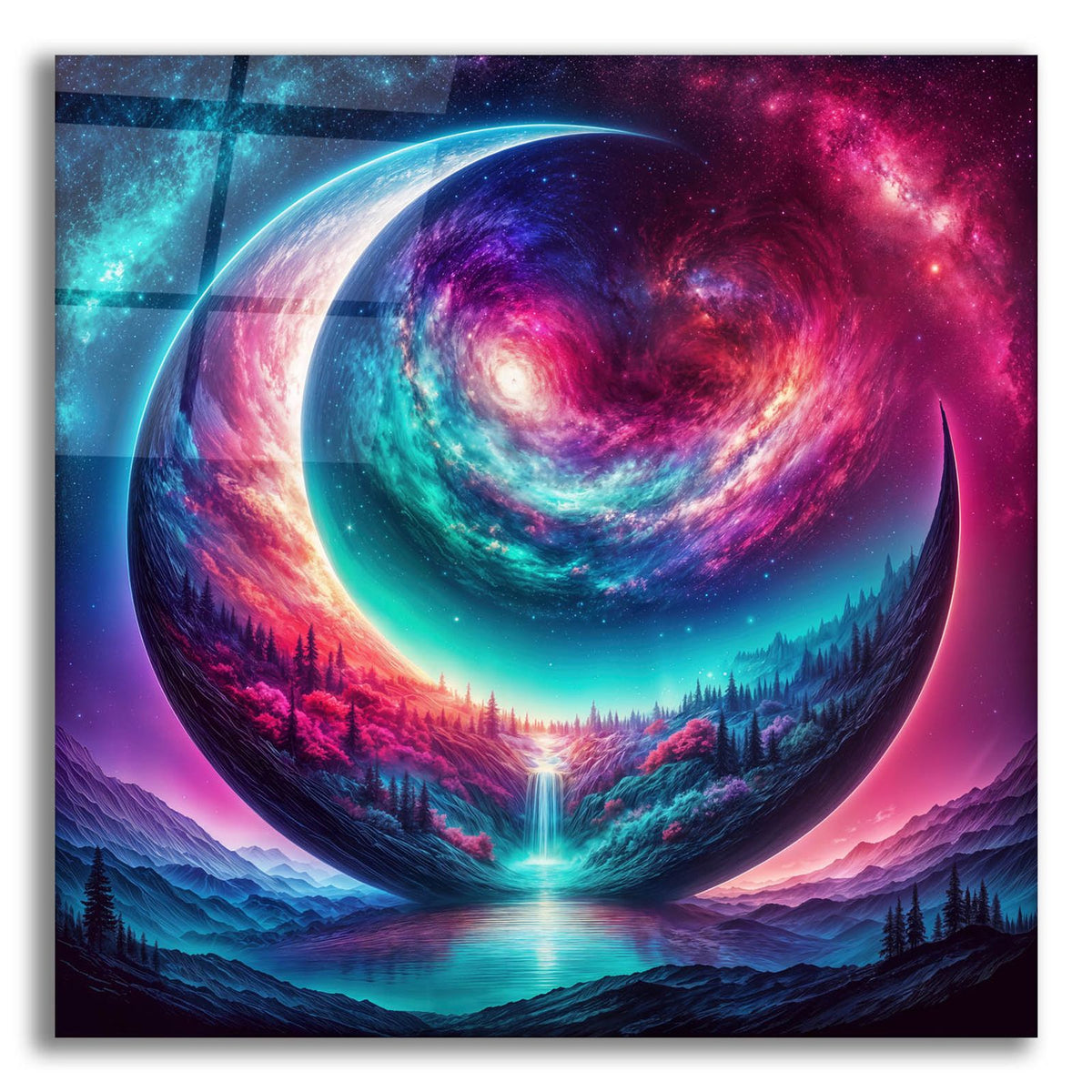Moon World 2 by Rey Klimt acrylic glass wall art