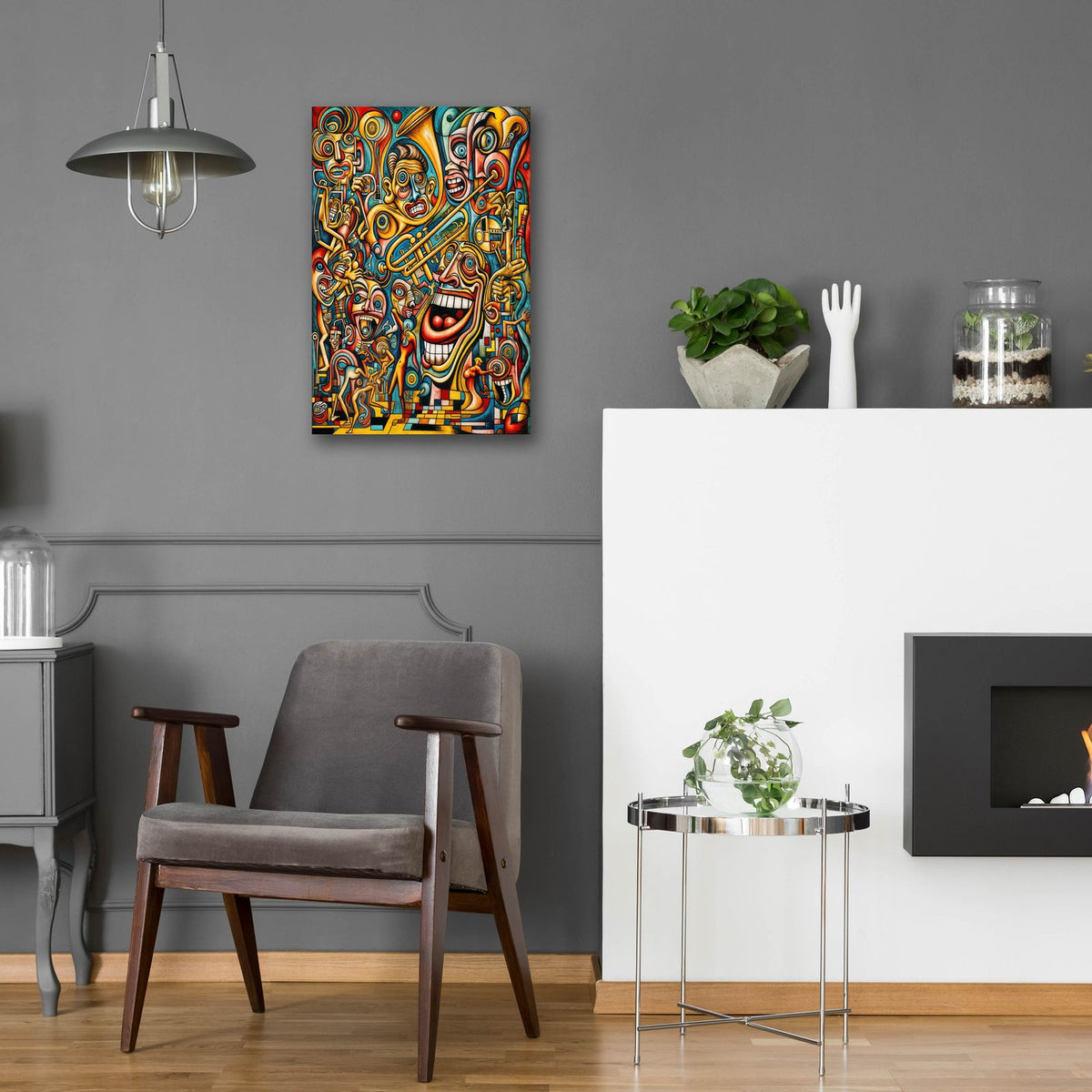 Orchestra Abstract 2 by Rey Klimt - 16x24 acrylic wall art in a room