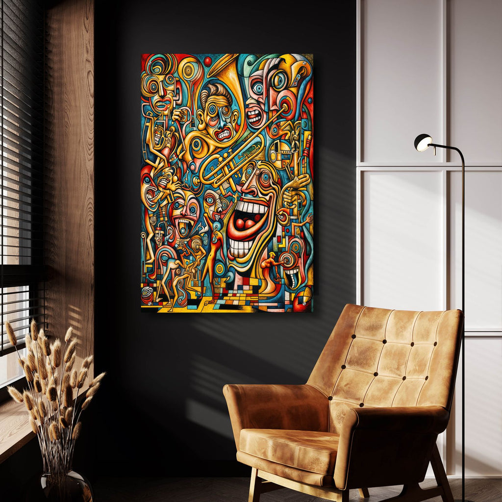 Orchestra Abstract 2 by Rey Klimt - 24x36 acrylic wall art in a room