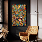 Orchestra Abstract 2 by Rey Klimt - 24x36 acrylic wall art in a room