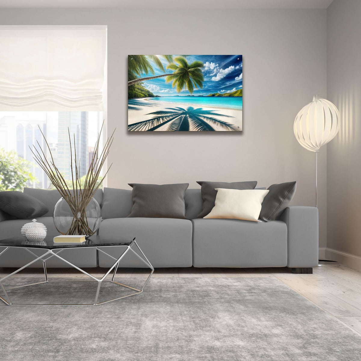 Paradise Beach 10 by Rey Klimt - 36x24 acrylic wall art in a room