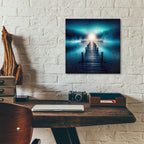 Pier At Sunrise 1 by Rey Klimt - 12x12 acrylic wall art in a room