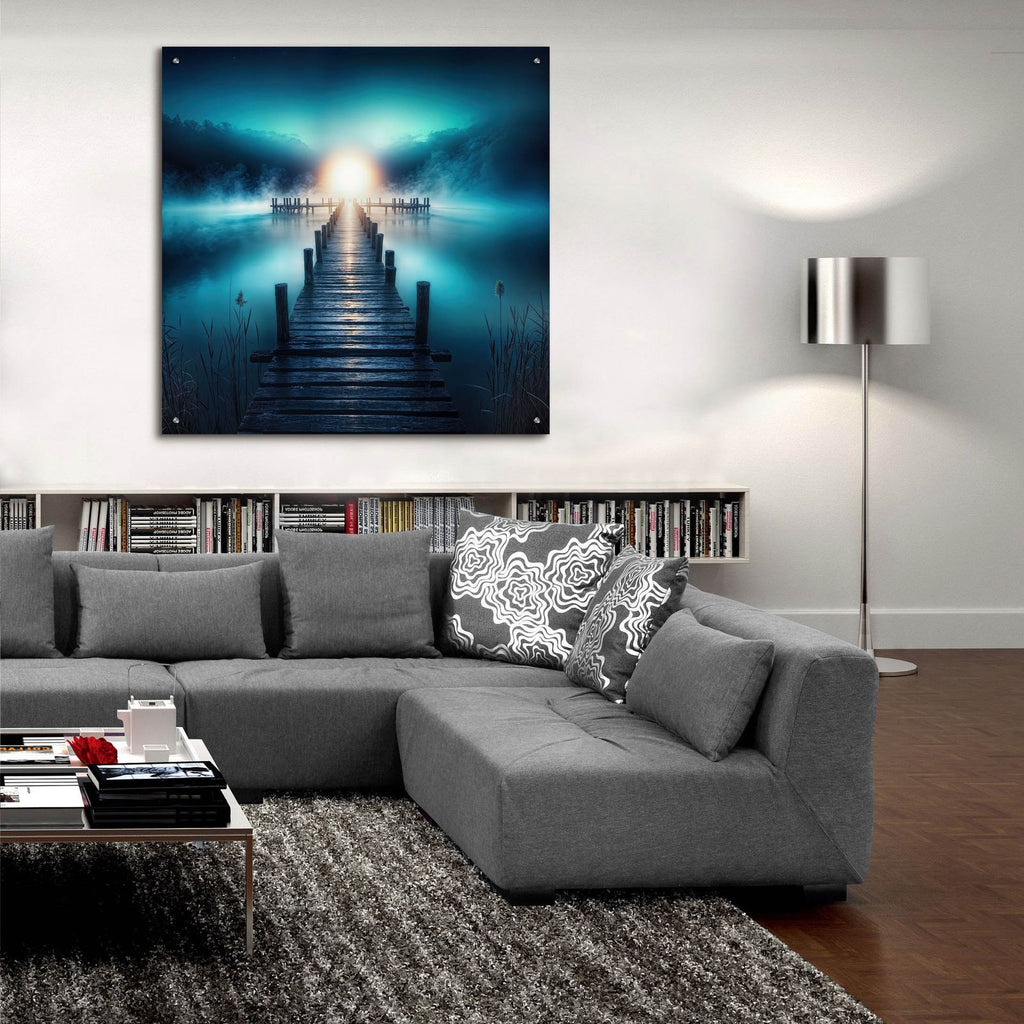 Pier At Sunrise 1 by Rey Klimt - 36x36 acrylic wall art in a room
