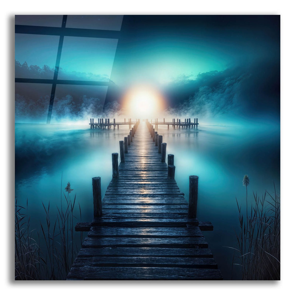 Pier At Sunrise 1 by Rey Klimt acrylic glass wall art