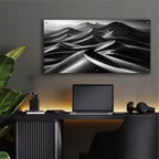 Sand Dunes B&w 2 by Rey Klimt - 48x24 acrylic wall art in a room