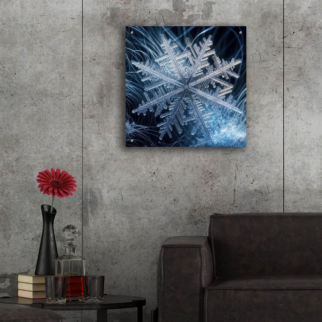 Snowflake 2 by Rey Klimt - 24x24 acrylic wall art in a room