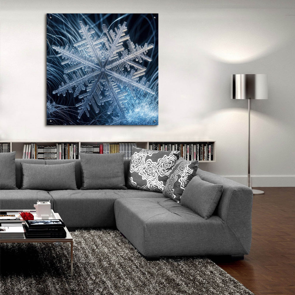 Snowflake 2 by Rey Klimt - 36x36 acrylic wall art in a room
