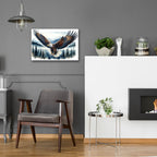 Soaring Bald Eagle 3 by Rey Klimt - 24x16 acrylic wall art in a room