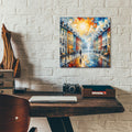 Street Scene 1 by Rey Klimt - 12x12 acrylic wall art in a room
