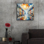 Street Scene 1 by Rey Klimt - 24x24 acrylic wall art in a room