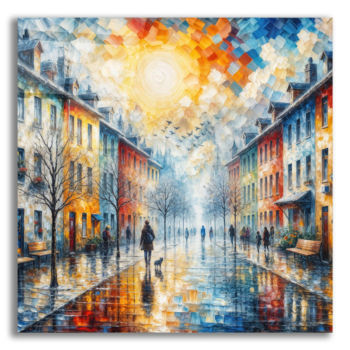 Street Scene 1 by Rey Klimt acrylic glass wall art
