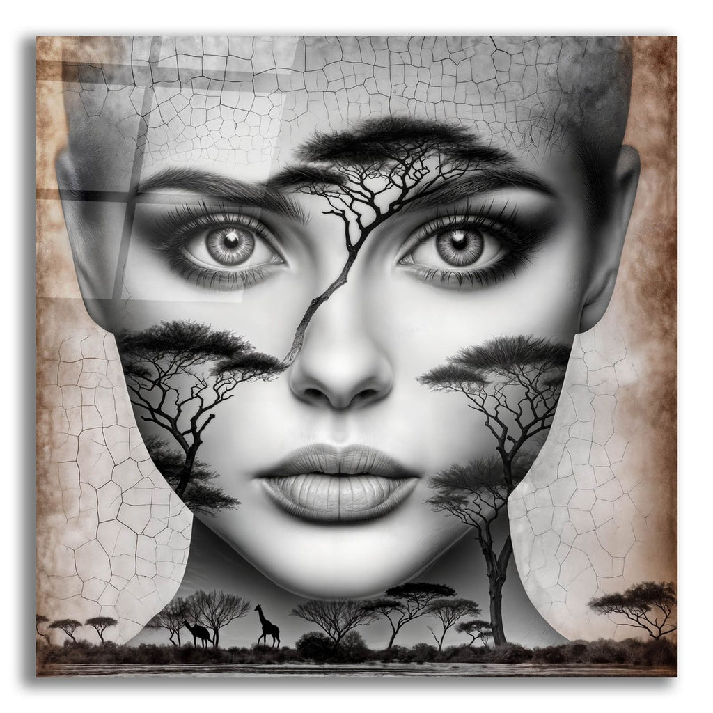 Thinking Of Africa 1 by Rey Klimt acrylic glass wall art