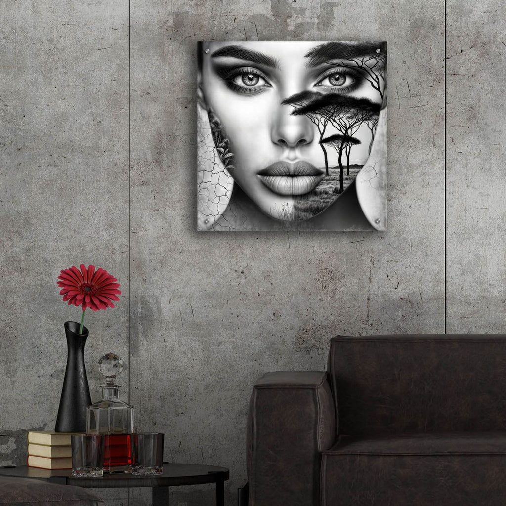 Thinking Of Africa 2 by Rey Klimt - 24x24 acrylic wall art in a room
