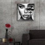Thinking Of Africa 2 by Rey Klimt - 24x24 acrylic wall art in a room