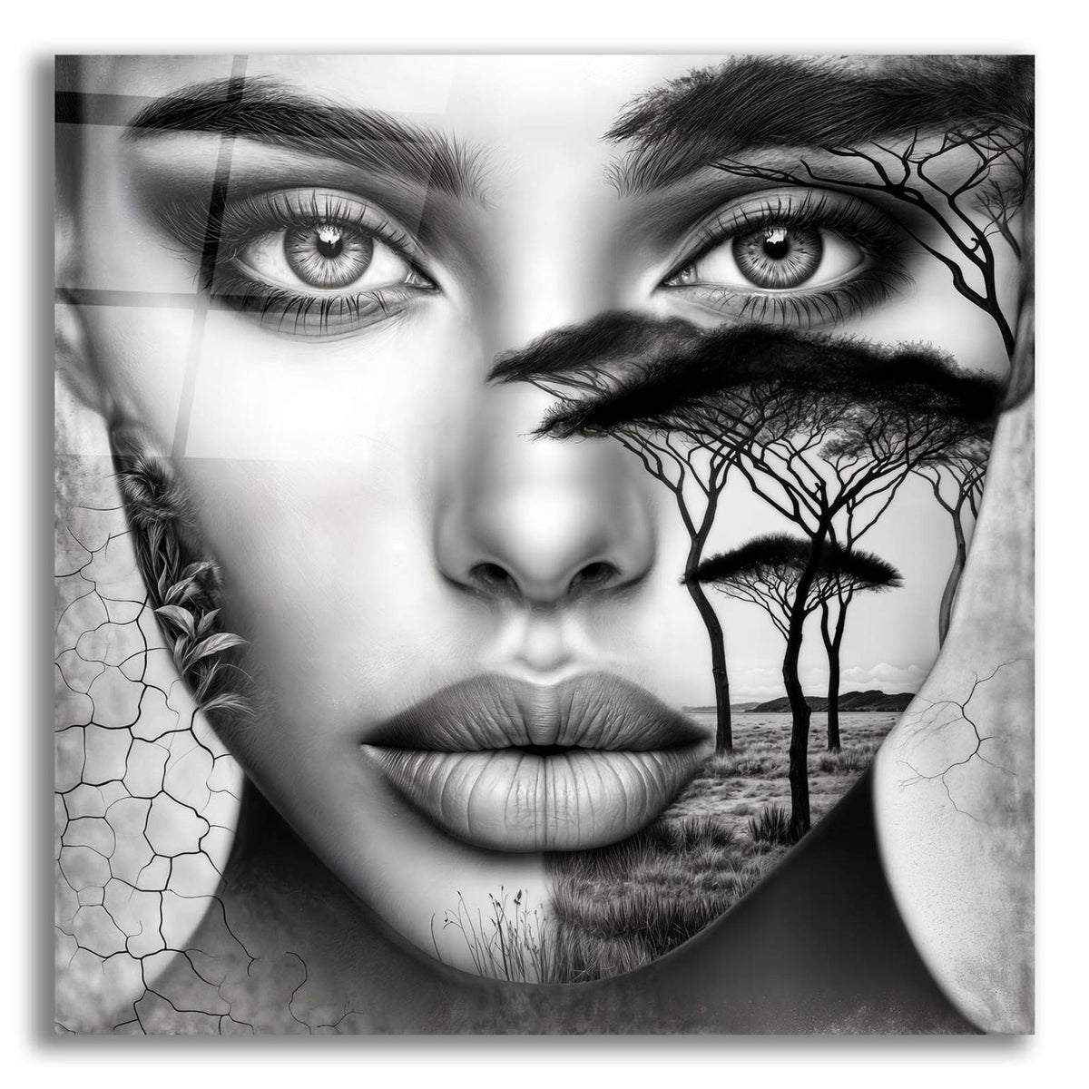 Thinking Of Africa 2 by Rey Klimt acrylic glass wall art