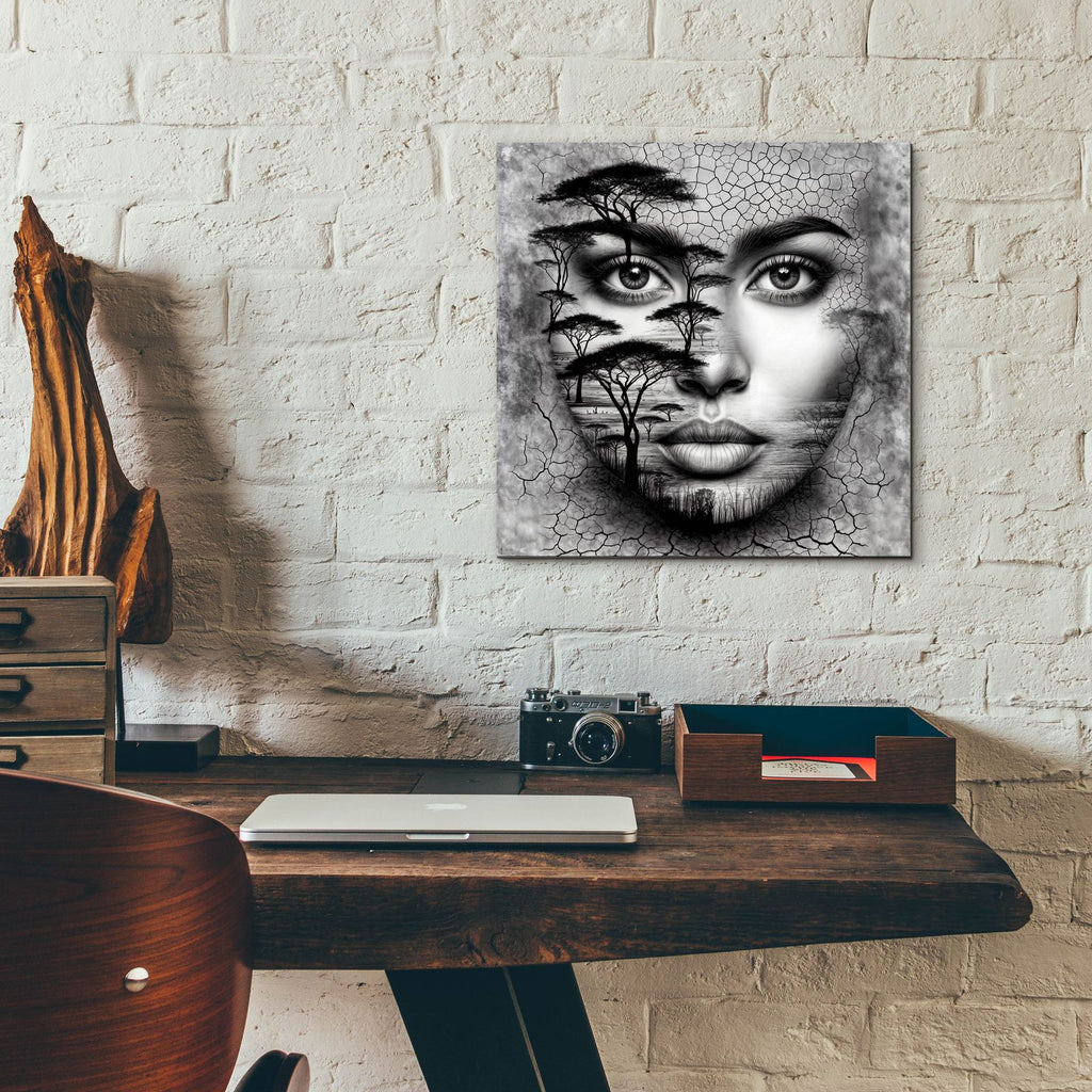Thinking Of Africa 3 by Rey Klimt - 12x12 acrylic wall art in a room